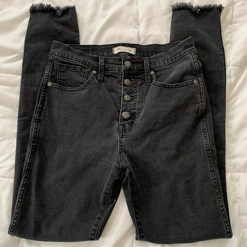 Madewell 10” High Rise Button Front Skinny Jeans